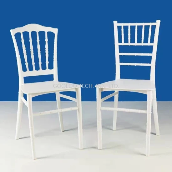 Einfache individuelle Anpassung an Tiffany-Chiavari-Stühle aus Ploypropylen-Kunststoff für Hochzeitsveranstaltungen